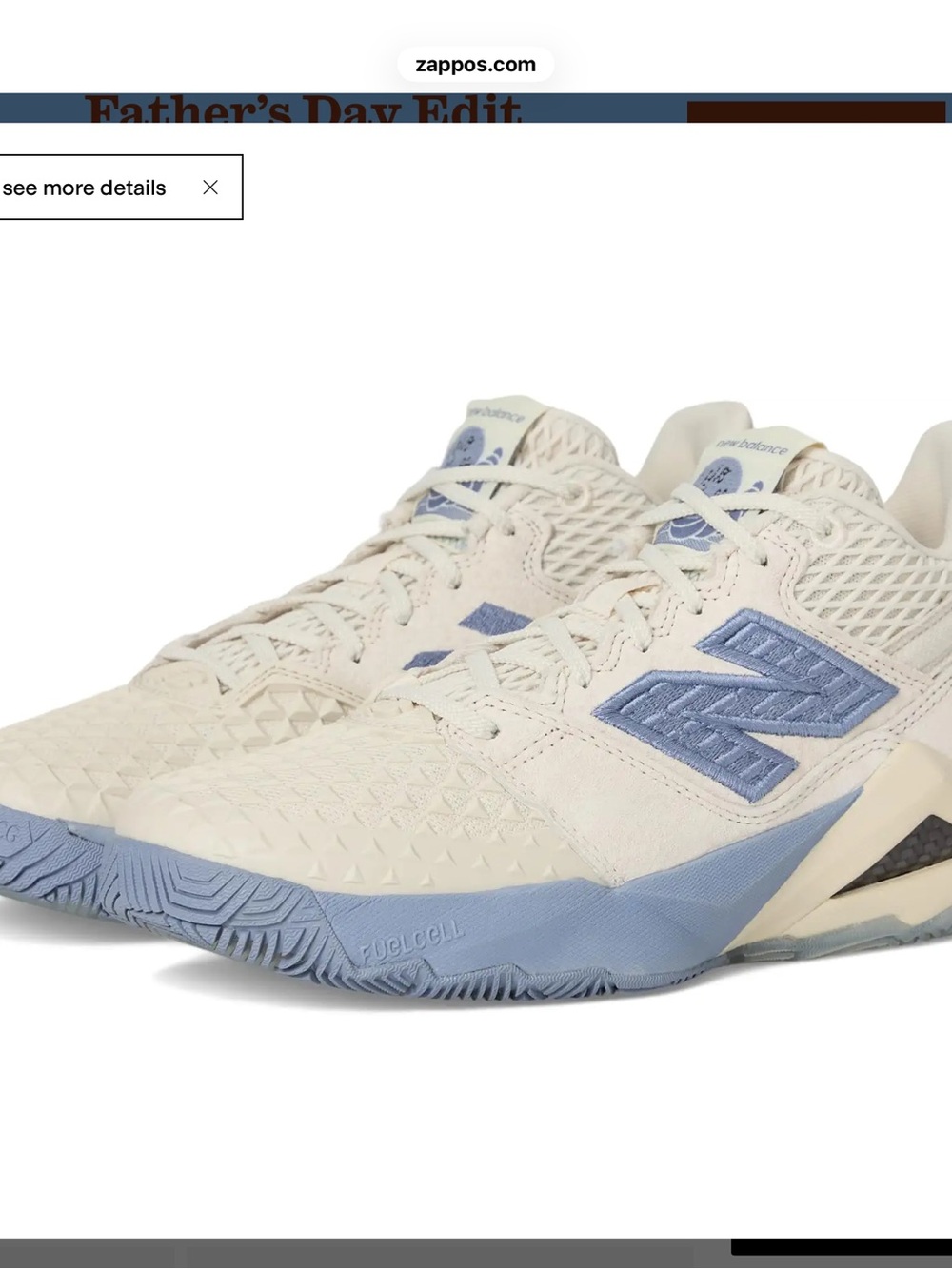 New Balance Coco Women's Cream and Light Blue tennis shoes